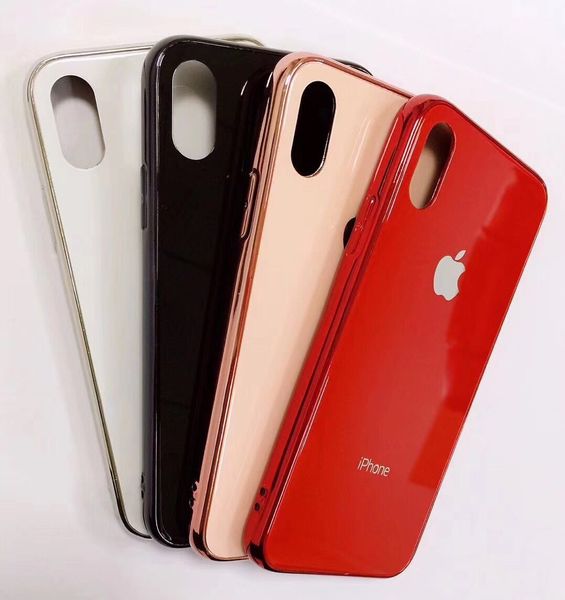 

Luxury apple electroplated phone ca e tempered gla back cover fa hion protector for iphone x x xr x max 6 6 6plu 7 8 plu
