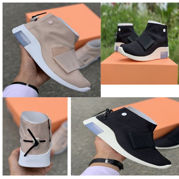 

2019 new fear of god 1 fog moccasin particle beige black shoes men women mid casual shoes sneakers size 36-45