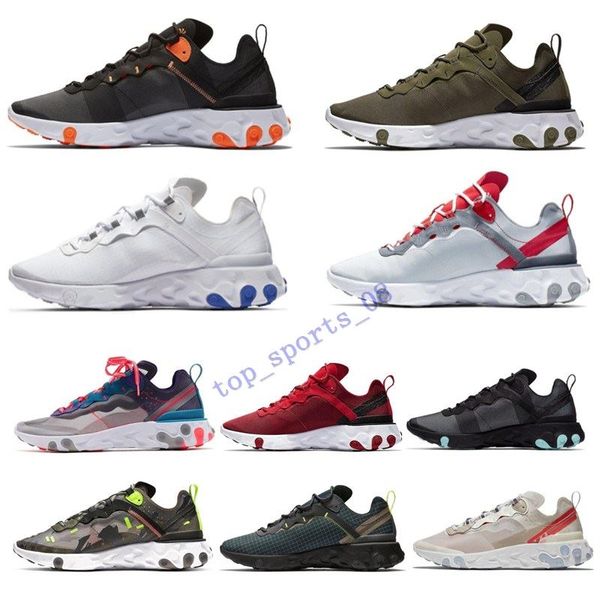 

olive react element 87 55 mens runing shoes tour yellow undercover camo red men women sail triple black white taped seams sports sneaker