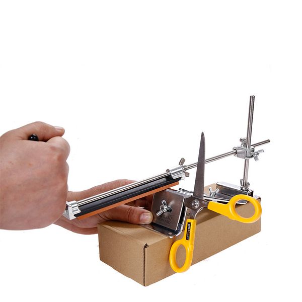 

новое обновление железа стали точилка для ножей профессиональный кухонный нож точилки заточка фикс фиксированный угол с камнями бфк 001