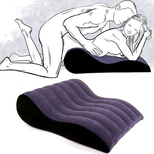 

new fashion pillow aid wedge inflatable square love position cushion couple furniture, Black;pink