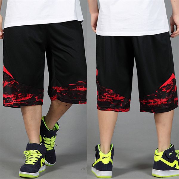 

new fashion male summer thin the trend of casual straight pants capris hiphop loose plus size xl 2xl 3xl 4xl, White;black
