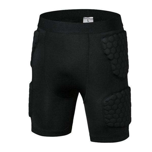 

anti collision shorts foot basketball protective equipment ventilating leg protective fitness pants soccer balls practice football training, Black;gray