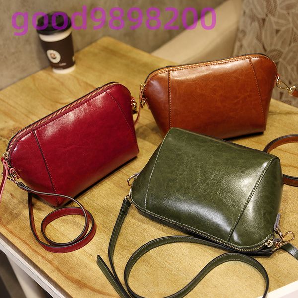 

small 2020 summer all-match mini shell shoulder messenger soft leather women's bag