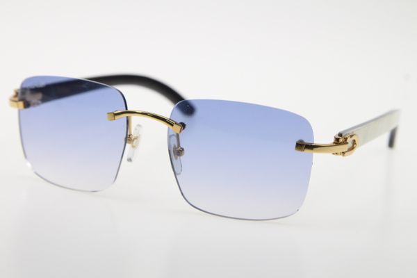 

vertical rimless glasses new white inside black buffalo glasses 8200816 wholesale with box rimless stripes horn with sunglas mjgp, White;black