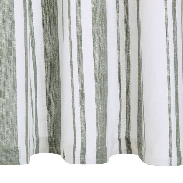 

curtains and metal rings 2pz cotton 140x245cm green striped wall stickers