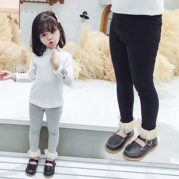 

women's baby girls leggings autumn outside wear tight tight pants 2020 children's season western slim pants, Blue