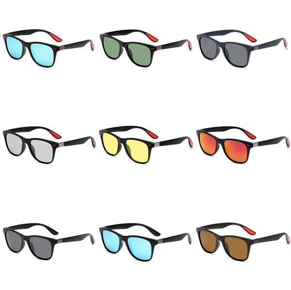 

горячие продажа поляризованные открытый rimless очки для mens золота металл моды красный черный синий объектив солнцезащитные очки приходят, White;black