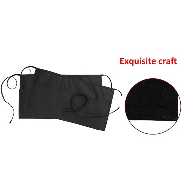 

half-length short waist apron with pocket catering chef waiter bar household cleaning tools & accessories apron other housekeeping organiz