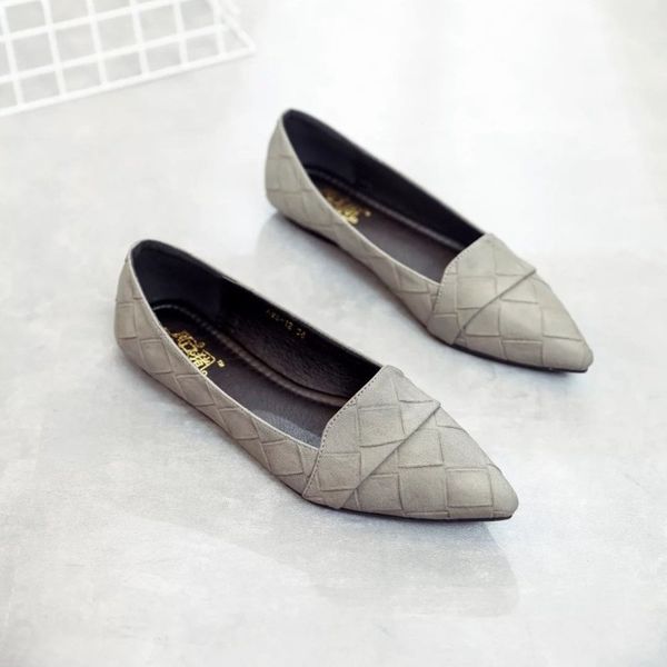 

2020 new summer autumn flat shoes women pointed toe loafer ballerina flats casual concise generous female slip-on shoes j15-75, Black