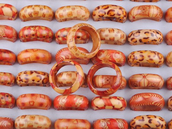 

shy мода деревянные кольца для женщин мужчины оптовые дешевые ювелирные изделия дерево сыпучие много mixed размер сша 6-10 # k5021, Silver