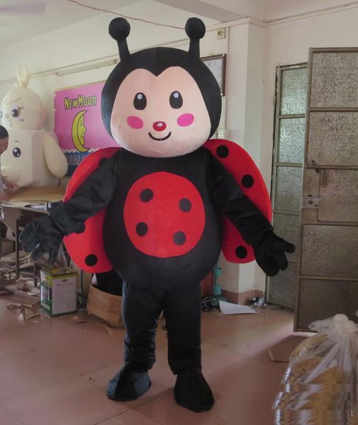 

2018 big plush ladybug mascot costume for to wear, Red;yellow