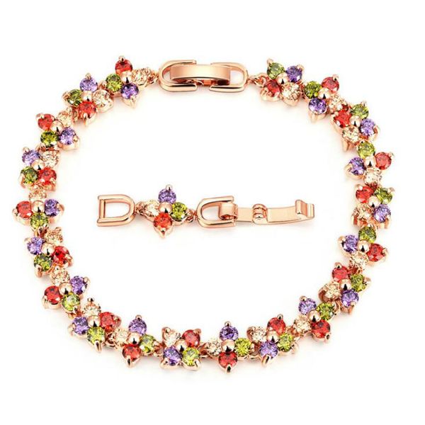 

colorful zircon crystal bracelets for women hand jewelry pulseras mujer bangle creative gifts for friend, Black