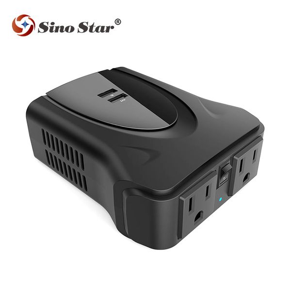 

s-n2 (gb) factory price dc 12v to ac 220v auto car home converter power inverter with 2 usb