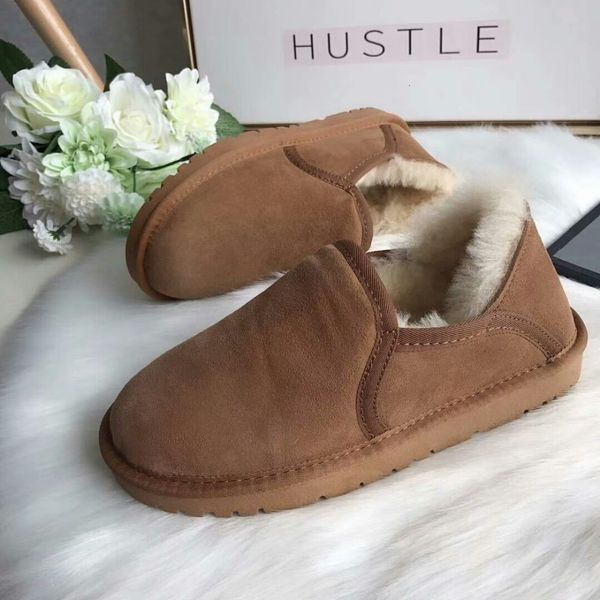 

eioupi warm winter snow boots real sheep fur leather sheepskin women casual fashion thread sewing ankle flat boot ohz5680 t191210, Black