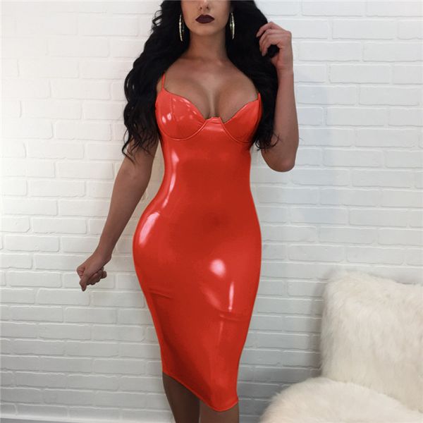 

Sexy Split V Neck Womens Pencil Dresses Glossy Sashes Womens Bodycon Dresses Ladies Sleeveless Party Dresses