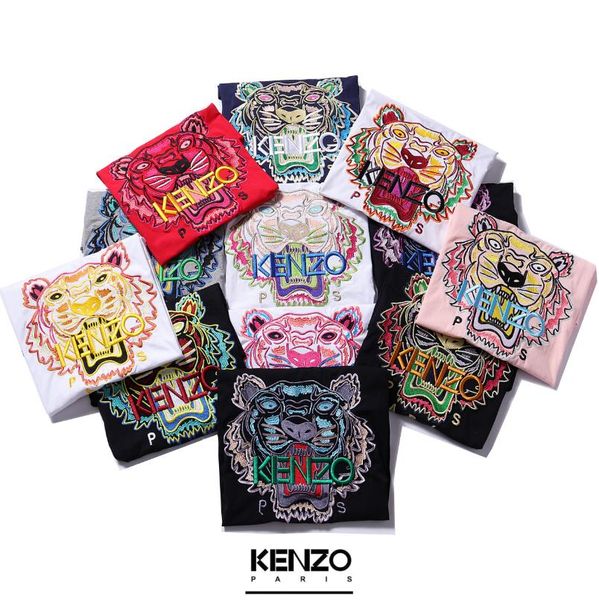 

brand new summer men designer t shirt clothing short sleeve t shirt roar orangutan monkey circle star t shirt tee cotton kenzo, White;black
