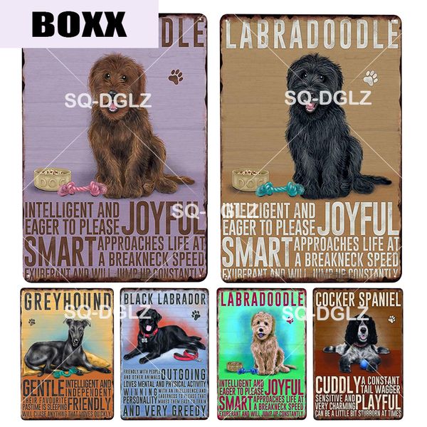 

labrador metal signs home decor dogs tin signs pub house decorative plates wall plaque art poster painting