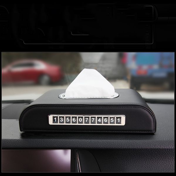 

car tissue box temporary ssign tissue box center console instrument panel multi-function parking card multi-function tray