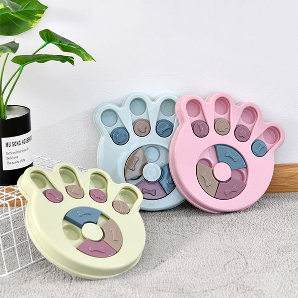 

new design selling pet toys dog turntable eating puzzle anti-choke food slow food multi color dog bowl cute pet product