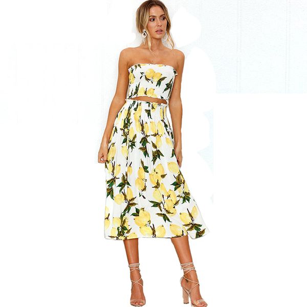 

2018 off shoulder strapless backless two piece summer dress women sundress long maxi boho beach dress robe femme, Black;gray