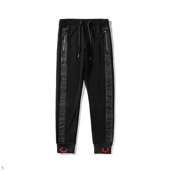 

fashion designer sport pants luxury mens pants with striped patterns drawstring jogging sweatpants brand trousers clothing m-2xl wholesales, Black