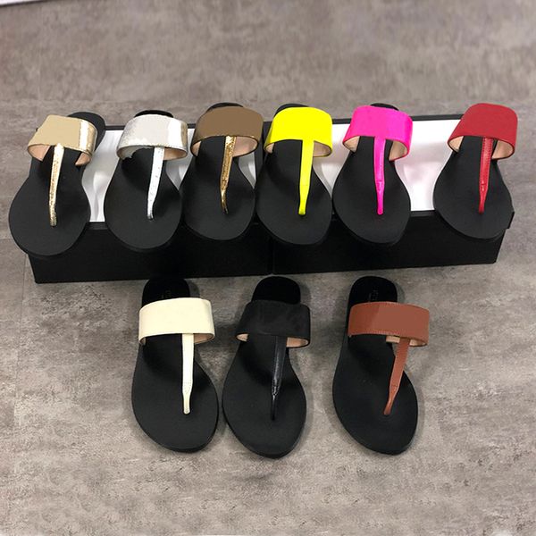 

Designer slides Women flip flops Leather Slippers Designer Women sandal Metal chains Summer sandals Beach Shoes fashion slippers with box