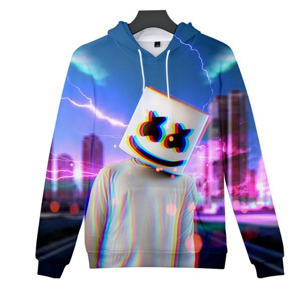 

kids boys dj marshmallow hooded hoodie sweatshirt pullover jumper winter jacket, Black