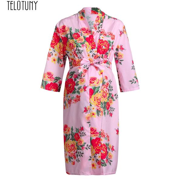 

telotuny pregnant women maternity nursing nightgown breastfeeding nightshirt floral sleepweardress women fashion nov30, White