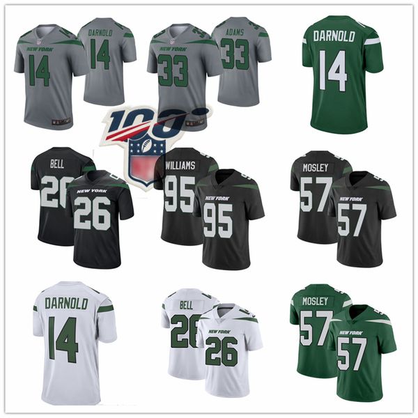 

New Yorks Jersey Jet 14 Sam Darnold 33 Jamal Adams 26 Le'Veon Bell 12 Joe Namath 95 Quinnen Williams 57 C.J. Mosley Jerseys