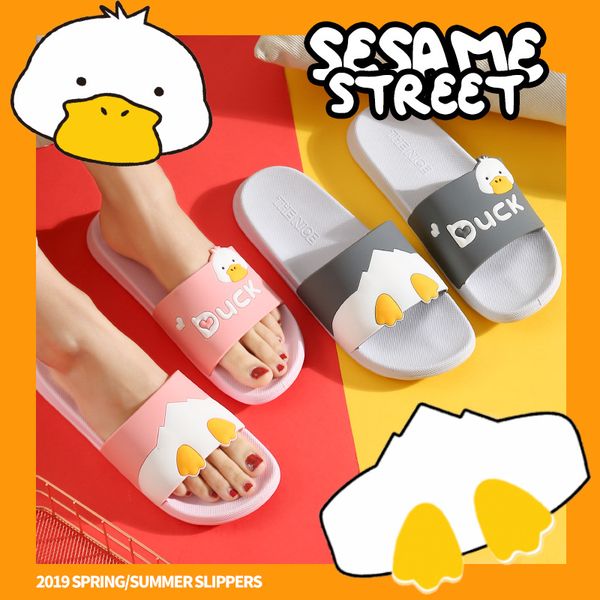 

couple sandals and slippers home spring and summer indoor non-slip cartoon cute bathroom bath home home stall slippers women, Black