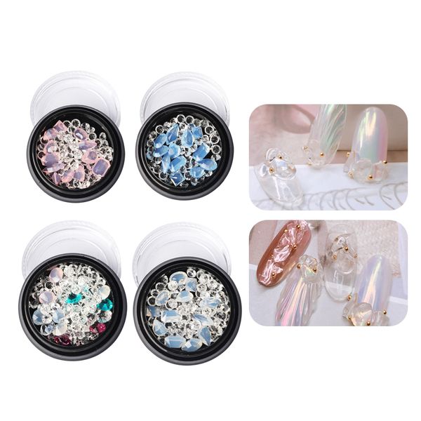 

new 1box small size 3d nail art rhinestone crystal flatback clear rhinestones glue on for nail art decorations strass nailart, Silver;gold