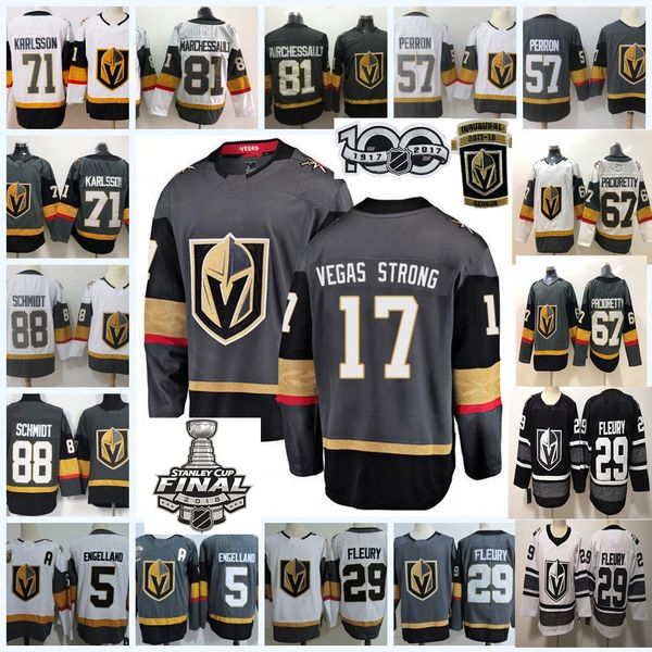 

Men Marc-Andre Fleury Erik Haula Max Pacioretty Reilly Smith Nate Schmidt William Karlsson Deryk Engelland Vegas Strong Jersey