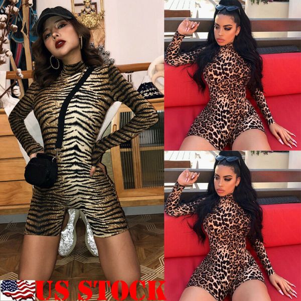 

usa women jumpsuit romper bodycon playsuit clubwear long sleeve party trousers, Black;white