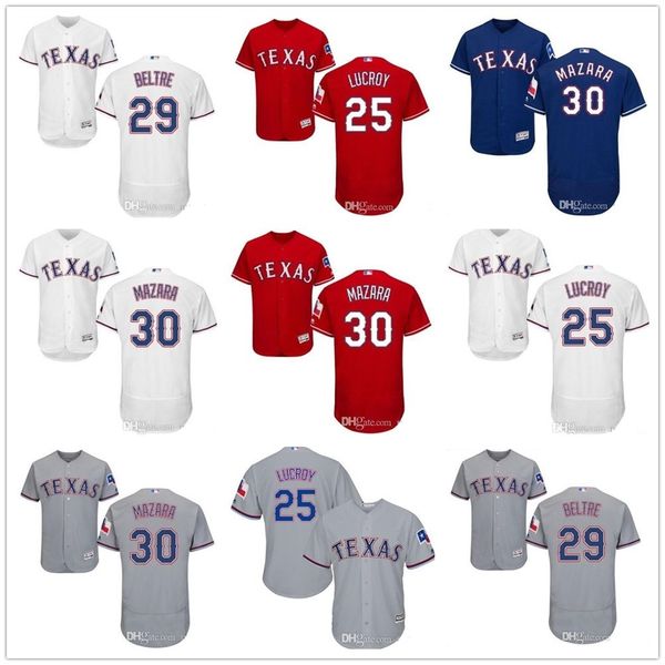 

custom men women youth majestic jersey #25 jonathan lucroy 29 adrian beltre 30 nomar mazara home blue kids baseball jerseys, Blue;black