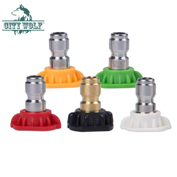 

high pressure washer wholesale car washer stainless steel quick nozzle tips 0 15 25 40 soap nozzle 280bar 4000psi