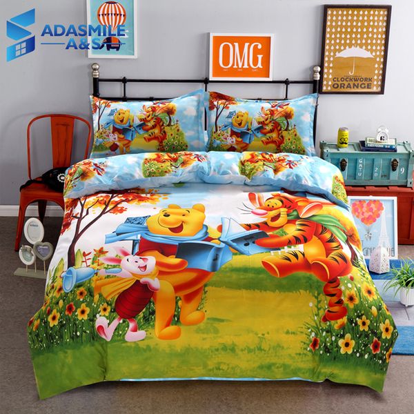 

bear kids bedding sets cartoon duvet cover quilt cover pillowcase 4pcs children mr sanders bedclothes bed linen set