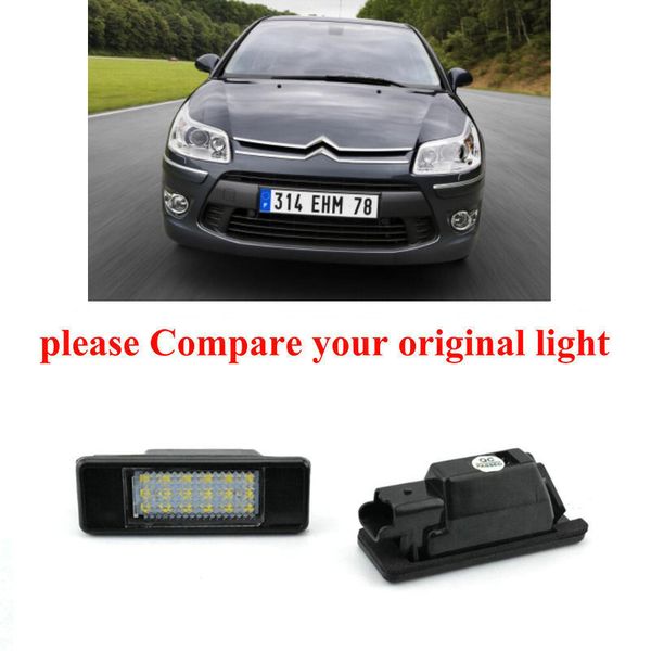 

2 лампы ксенон белый led номерной знак фары для c4 3d 5d хэтчбек безошибочный canbus