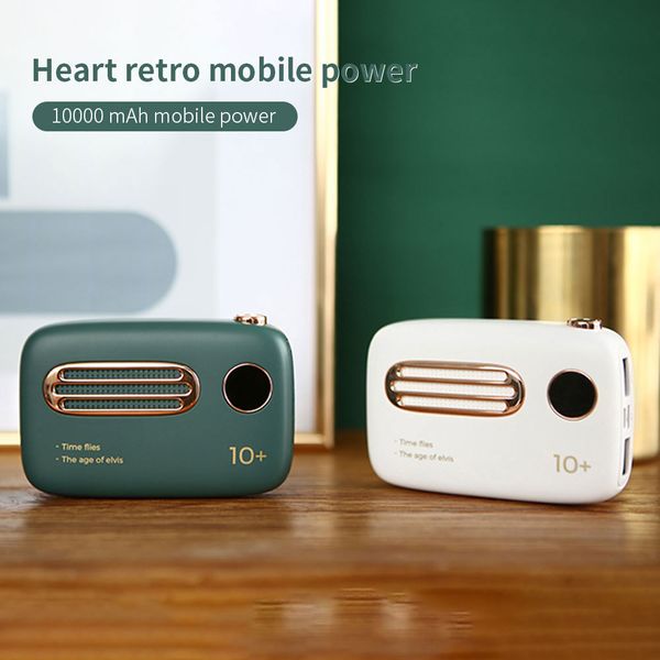 

vintage 10000mah mini power bank for iphone 11 7 portable fast charger powerbank dual usb external battery poverbank for xiaomi