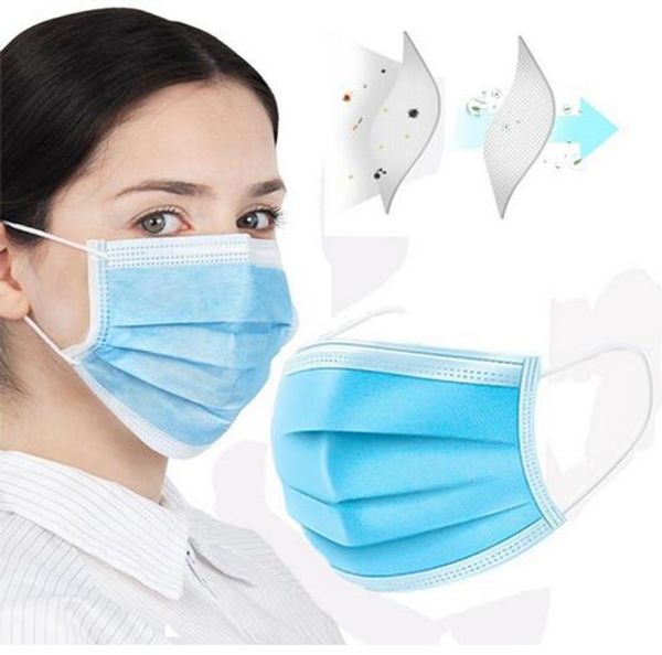 

в наличии! одноразовые маски для лица нетканый 3 слойный фильтр рот маска для лица пыль bfe95 meltblown маски для рта