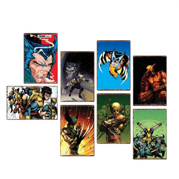 

20 * 30 см Marvel Super hero Росомаха металлические жестяные знаки старинные плакаты металл