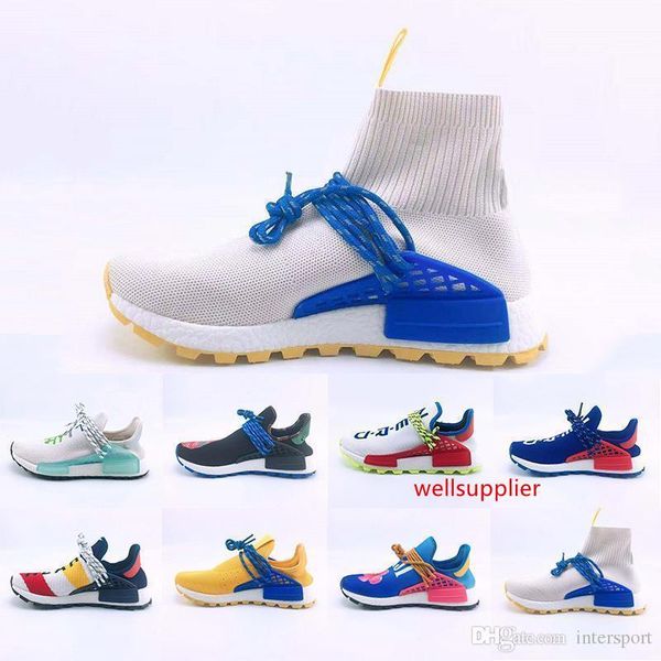 

new himan r race running shoes yellow blue pw hu holi mc pharrell williams trail trainers men women runner designer sports sneakers