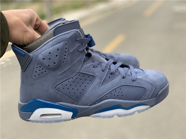 

New 6 VI blue suede low MEN Basketball 6S designer Shoes sneakers sports outdoor trainers with box TOP QUALITY SIZE 8-13