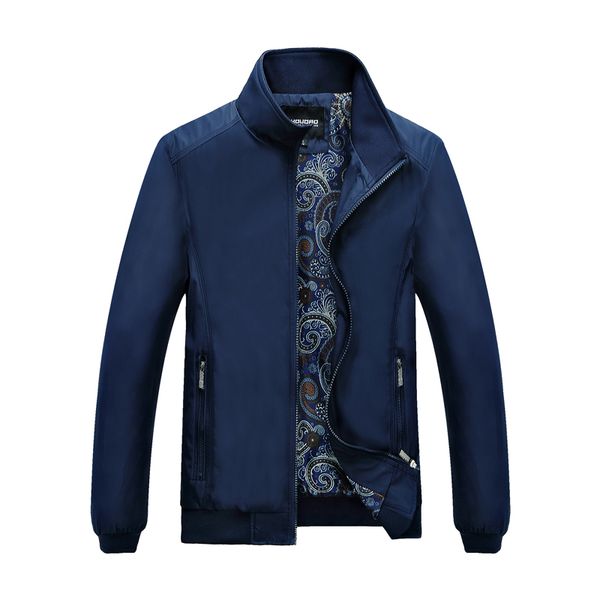 

fashion new 2020 man jacket autumn casual slim thin jacket long sleeve stand collar veste homme plus size m-4xl hj530, Black;brown