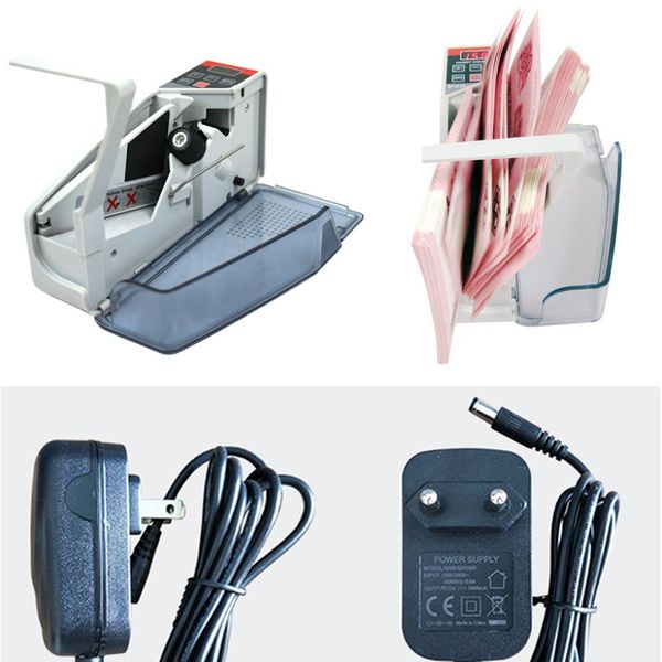 

eu us plug portable handy money counter for most currency note bill cash counting machines financial equipment