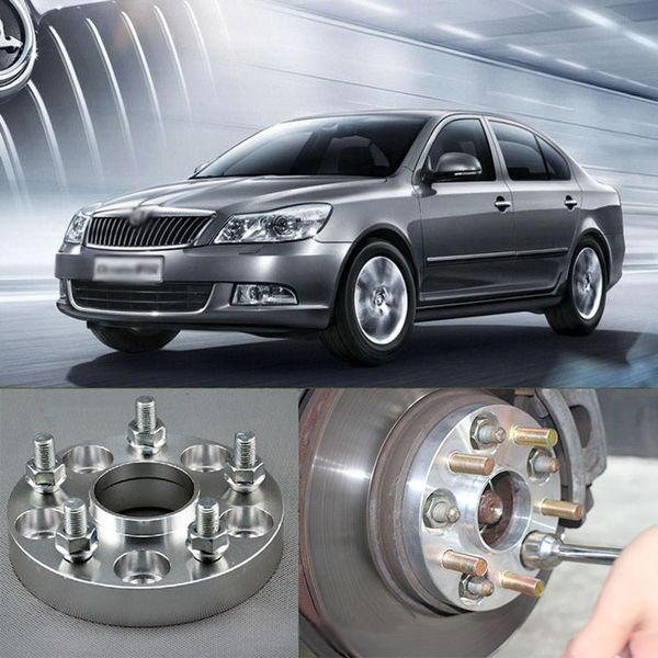 

teeze 4pcs new billet 5 lug 14*1.5 studs wheel spacers adapters for octavia 2005-2016 /superb 2008-2016