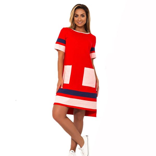 

woman clothes ladies dresses dress women short sleeve oversized casual patchwork 6xl big work female gift dresses designer clothes, Black;gray