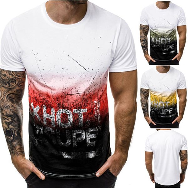 

Summer Mens Designer Tshirts 3D Printed Short Sleeved Shirts Skinny Mens Casual Graffiti Tops Male Clothing