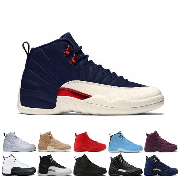 

factory wholesale 12 12s men basketball shoes sneakers black white playoff the master gym red gamma blue 12s mens sports shoes 7-13
