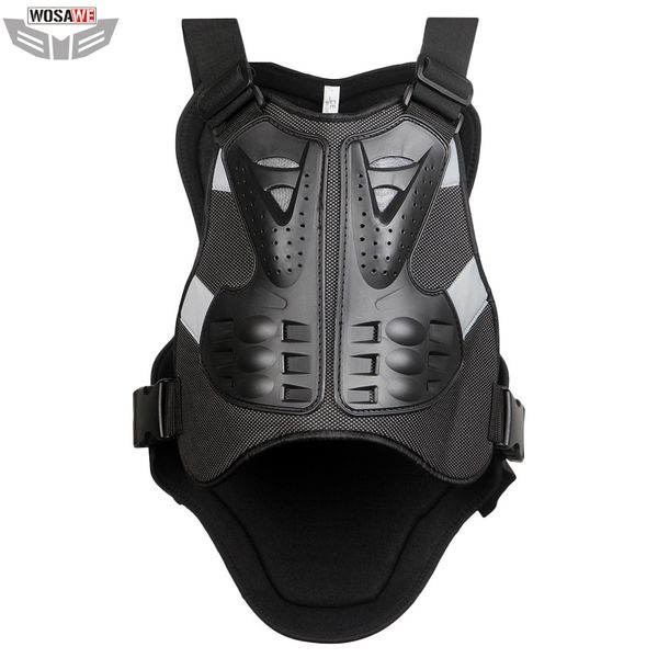 

wosawe body protector armor motorcycle jackets motocross back shield sleeveless spine chest protective gears moto protection
